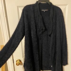 Colleen Lopez Black Fuzzy Cardigan
